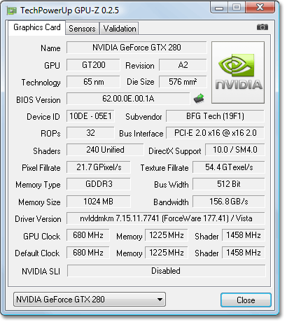 BFG GTX 280 H OC Bjorn3D